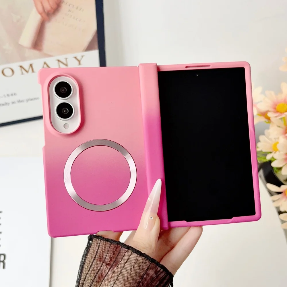 Magnetic Wireless Charging Matte Cover - Double Color Design
