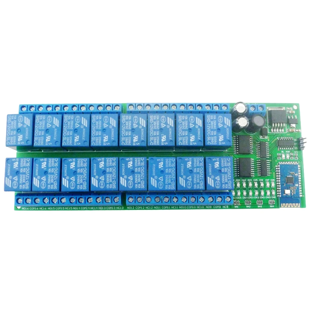 

16 Channel Android Phone Bluetooth-compatible Control Relay Module 2.4G Wireless Controller for Smart Home LED Lighting System