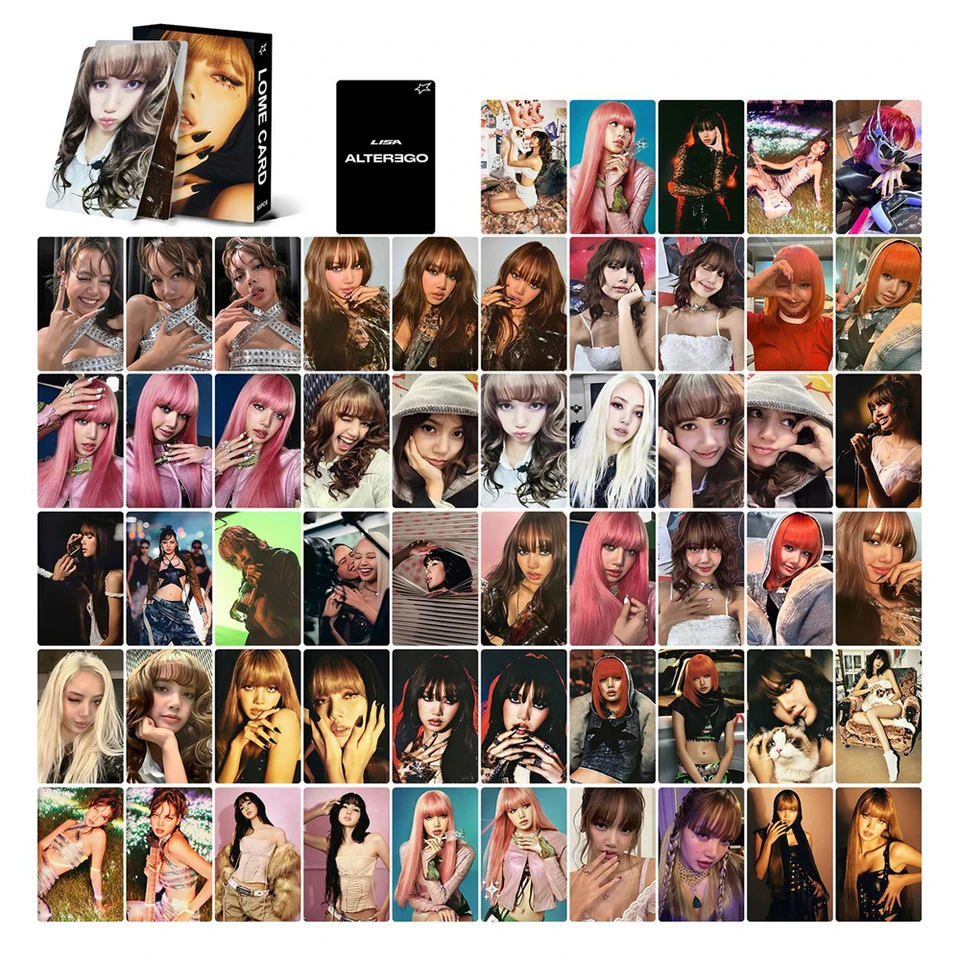 55Pcs/Set KPOP LISA New Album AlterEGO Lomo Cards LISA Fashion