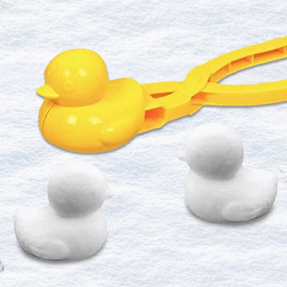 2/3/4PCS Cute Duck Snowball Clip Sushi Mold Snow Clay Ball Maker Creative Snowballs Mold Snow Shovel for Kid Outdoor Sports Snow