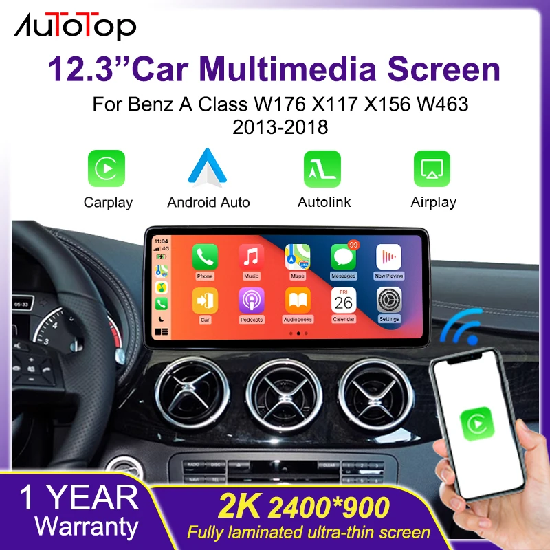 2400*900 Multimedia Display Für Benz EINE W176 W463 C117 W246 2013-2018 NTG4.5 NTG 5,0 Touchscreen drahtlose Carplay Android Auto