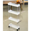 Acrylic Clear Trolley Rack Movable Rolling Utility Cart Narrow Gap Storage Rack with Wheels Bathroom Removable Shelf 2/3/4 Layer 4