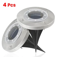 

4pcs LED Solar Floor Light IP67 Waterproof Outdoor Solar Power Underground Lamps For Path Way Garden Terrace Stair Lighting Deco
