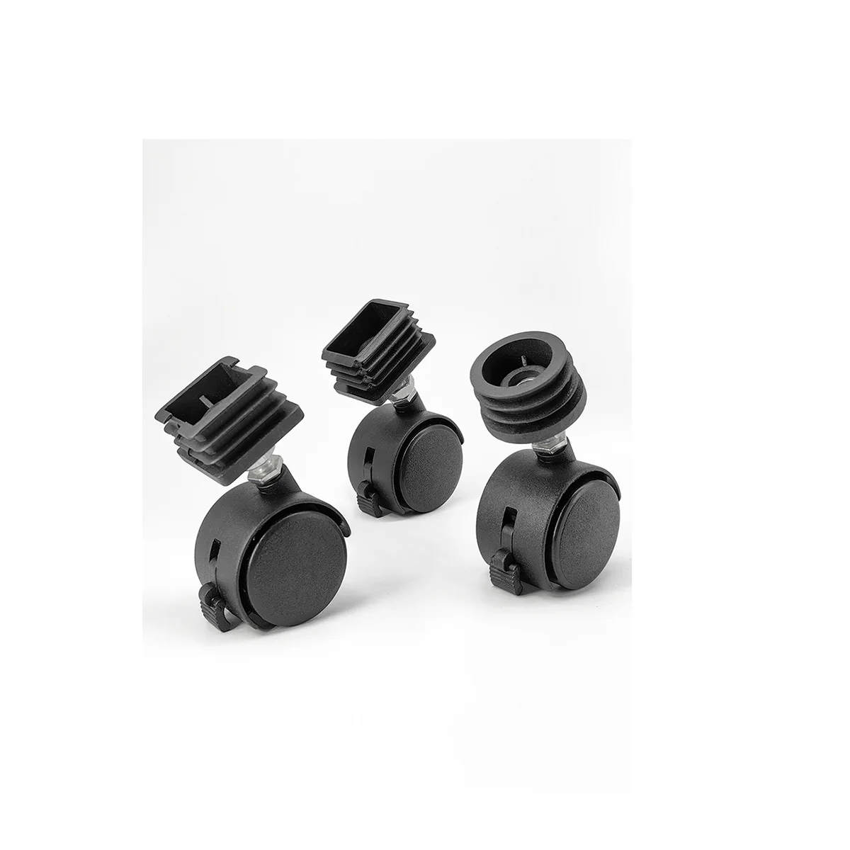 

4pcs Square Rectangle Casters Screw With Brake Universal Wheel Furniture Plastic Small Wheel