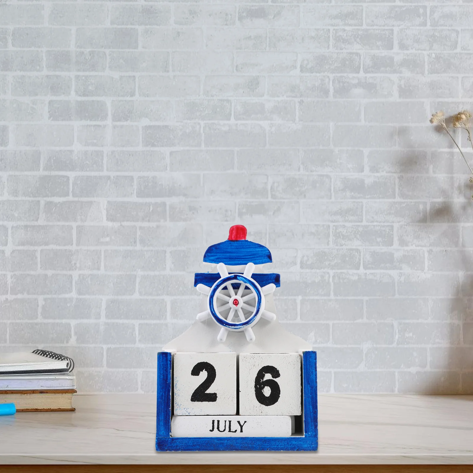 

Household Wood Calendar Office Perpetual Calendar Decorative Table Calendar Block Calendar