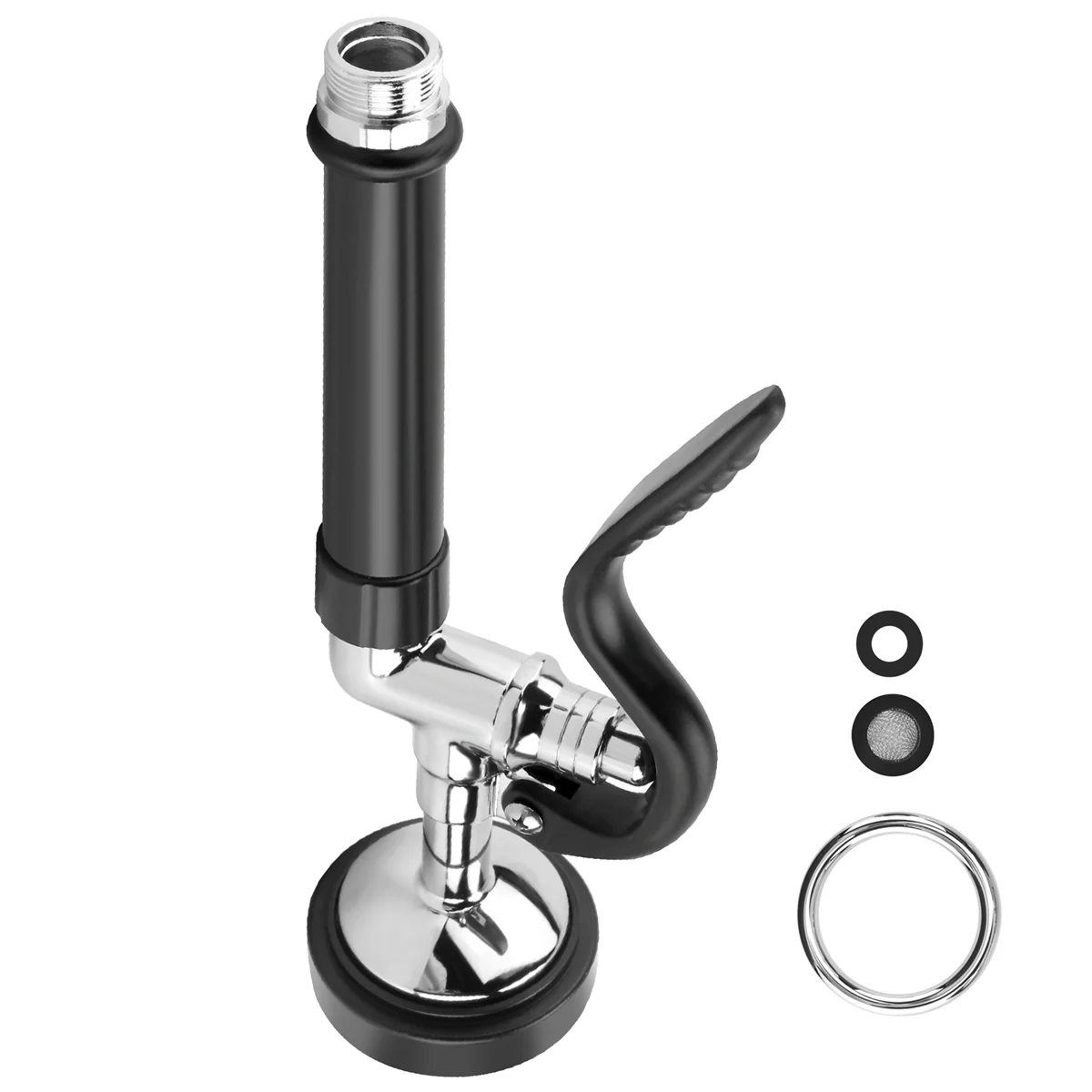 Pre Rinse Sprayer Commercial Kitchen Faucet Parts Chrome Finished (Black) DY