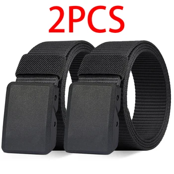 2PC Military Automatic Buckle Nylon Belt Outdoor Hunting Multifunctional Tactical Canvas Belt High Quality Men And WomenBelt 1