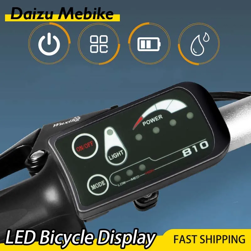 Lectric Bike Computer LED Ebike Display 6 Pin Electric Bike Computer Waterproof SM Connector ...
