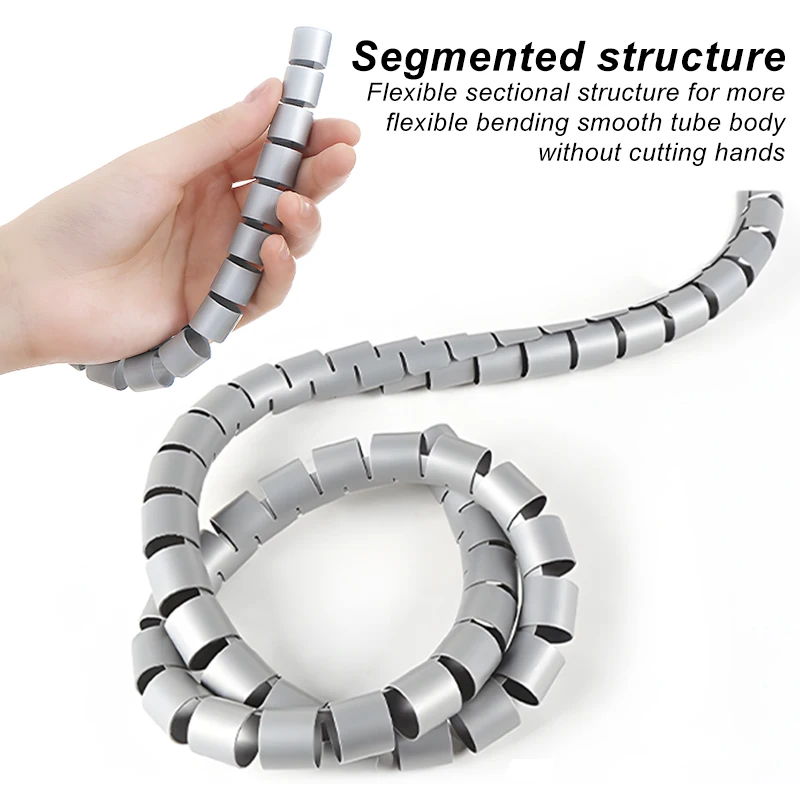 Cable Organizer 2M Flexible Spiral Cable Wire Protector Computer Cord Protective Tube Clip Arrangement Tools 16/10/8mm