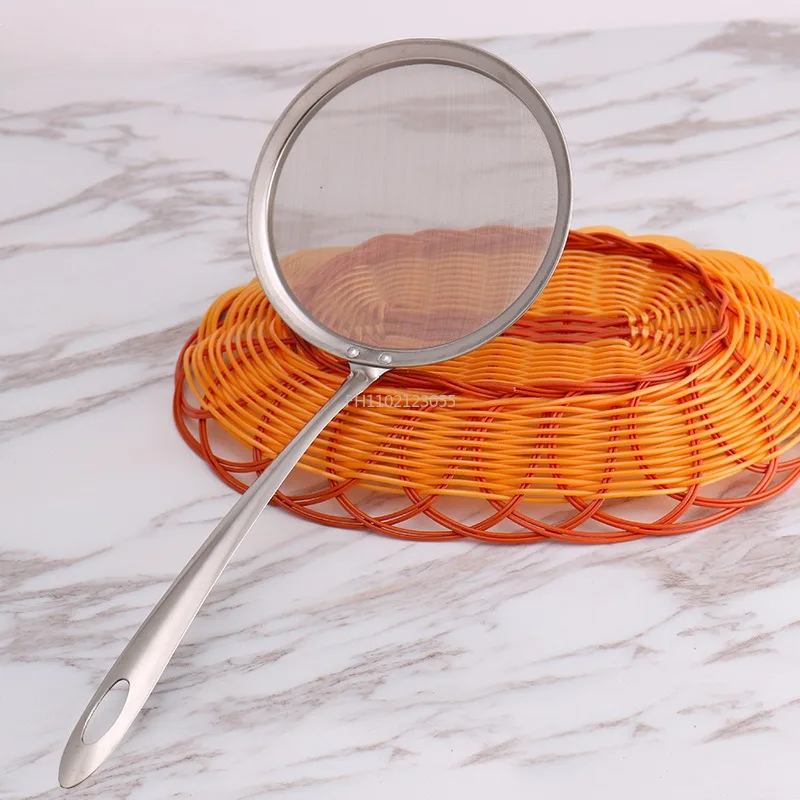 Stainless Steel Fine Mesh Oil Pot Strainer Ladle Skimmer Fine Mesh Kitchen Accessories Kitchen Filter Spoon Hot Pot Filter
