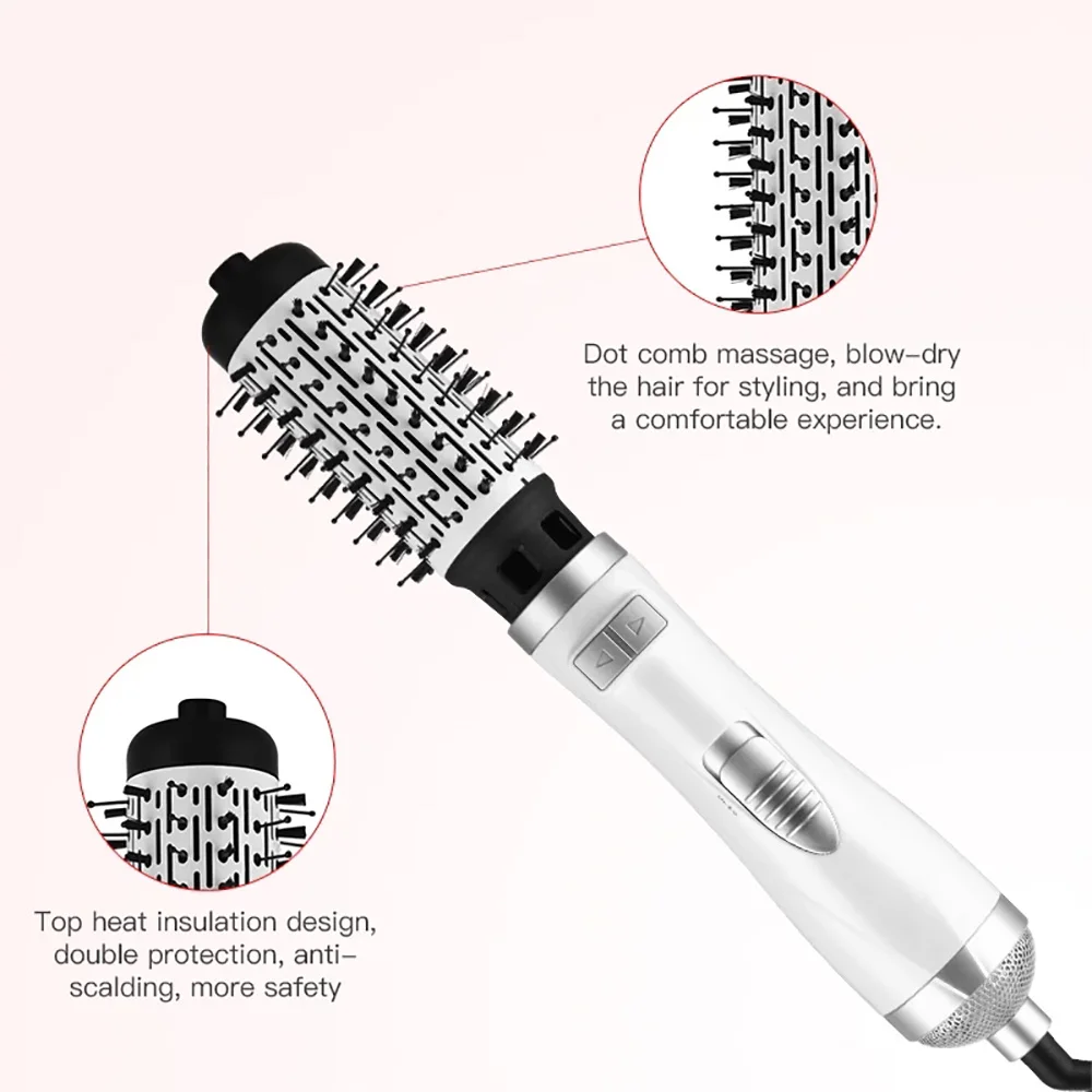 Rotational Professinal Hair Dryer Comb Straightening Brush 2 in 1 Salon Blower Multifunctional Styling Tools Straight and Curler 5