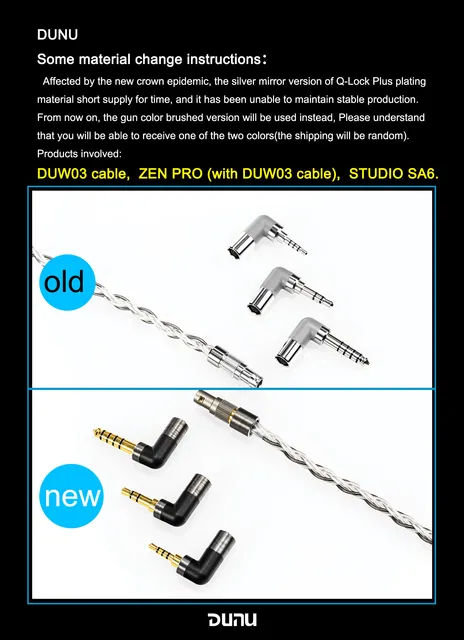 DUNU-SA6 hifiモニターインイヤーイヤホン、6baドライバー、0.78 DUNU-SA6 hifiモニターインイヤーイヤホン、6baドライバー、0.78
