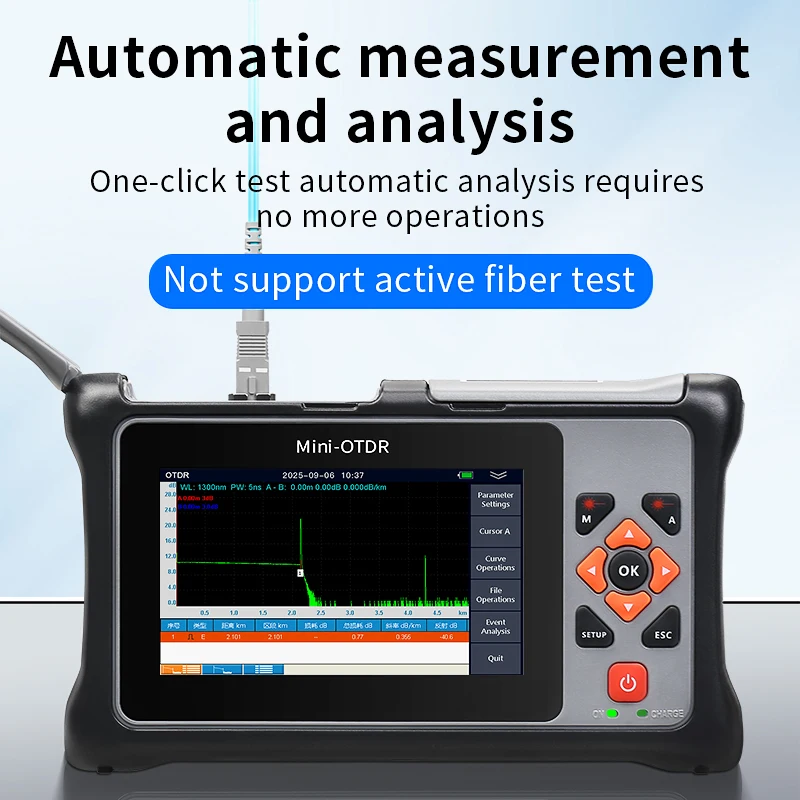 KP800 850/1300nm Multimodal Optical Time Domain Reflectometer 100KM Fiber Optic