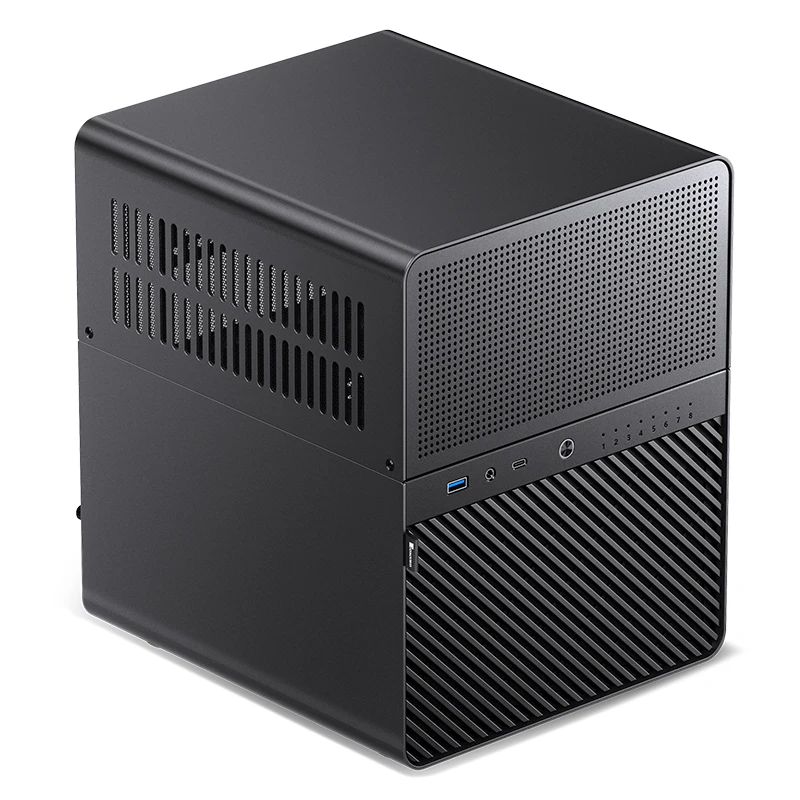 JONSBO N3 NAS Chassis All-In-One Aluminum ITX PC Case With Cooler and 8 Hard Disk Location For AMD 7800X3D CPU 25cm GPU 13 cmfan