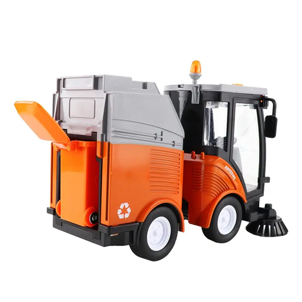 Road Sweeper Car Garbage Truck Simulation Model Music Player Baby Kids Gifts