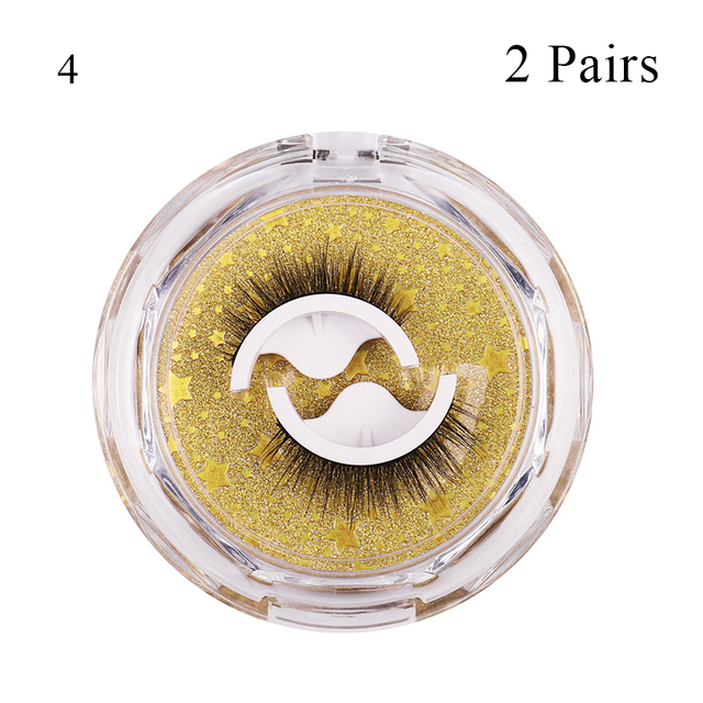Self-adhesive False Eyelashes Glue Free Eyelash 3d Strip Reusable Lashes Extension 3 Seconds To Wear Faux Mink Eyelash