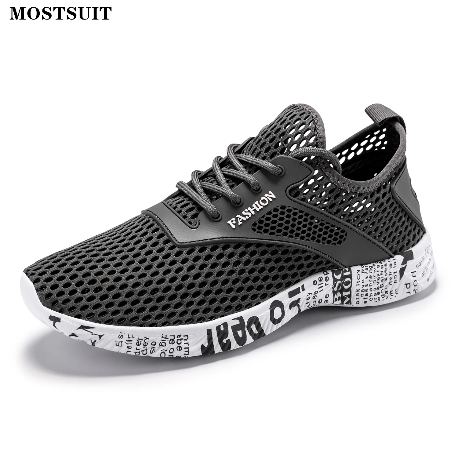 

Summer Water Shoes Men Aqua Shoes Hollow Out Mesh Breathable Sneakers Outdoor Sports Wading Shoes For Fishing Sea Beach Swimming