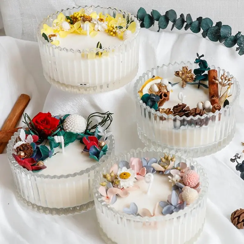 Hand Made DIY Cup Wax Material Bag Cup Glass Container Dried Flower