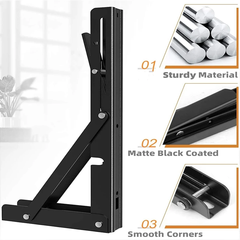 Triangular Folding Heavy Duty Metal Shelf Bracket