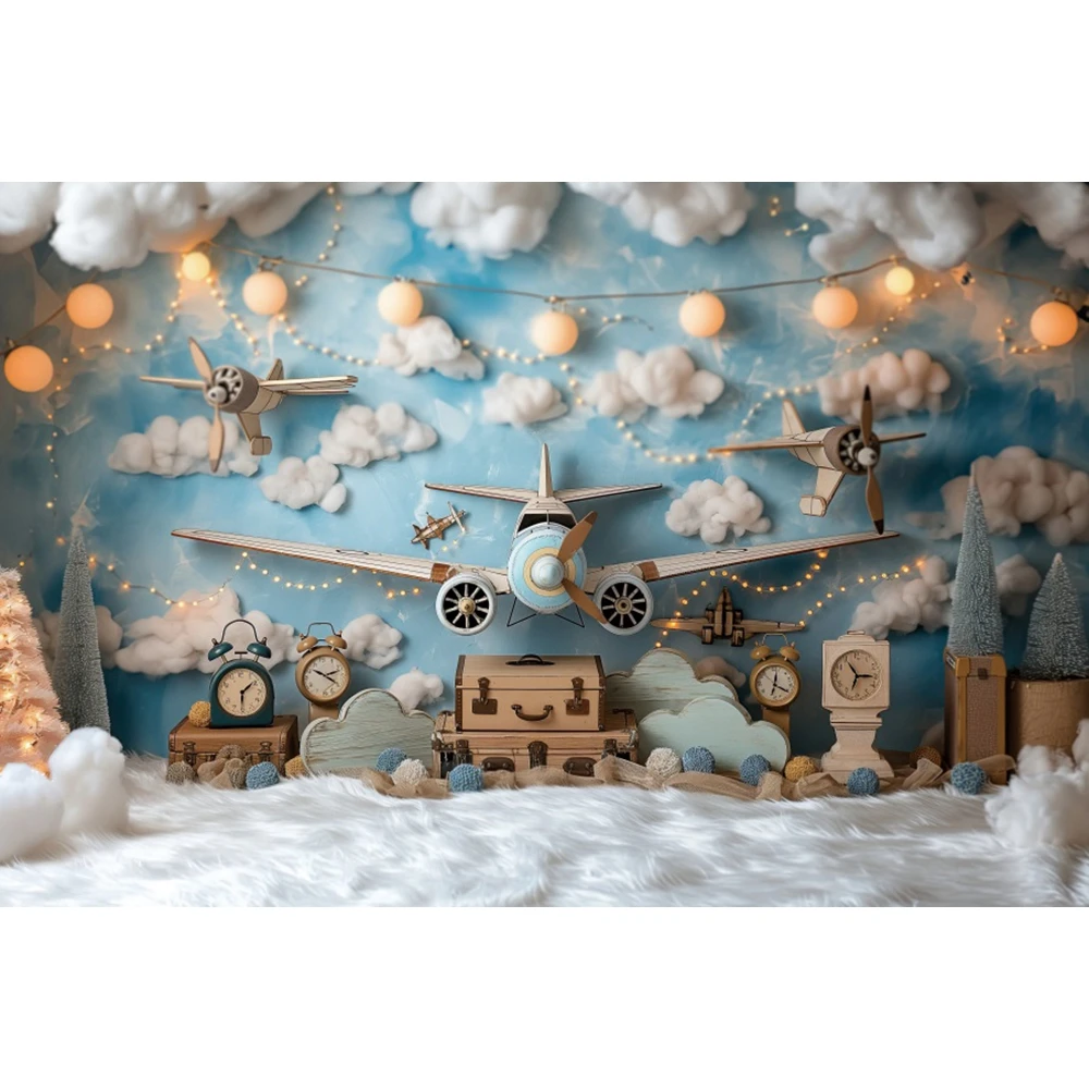 Newborn Baby 1st Birthday Photography Backdrop Balloons Tent Bear Cake Smash Kids Birthday Party Baby Portrait Background Props photo backdrop photo wallpaper photo reflector props