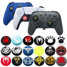  2pc Soft Silicone Thumb Stick Grip Cap For Sony Playstation 5 4 PS5 PS4 XBOX Switch Pro Controller Joystick Cover Protector Case 