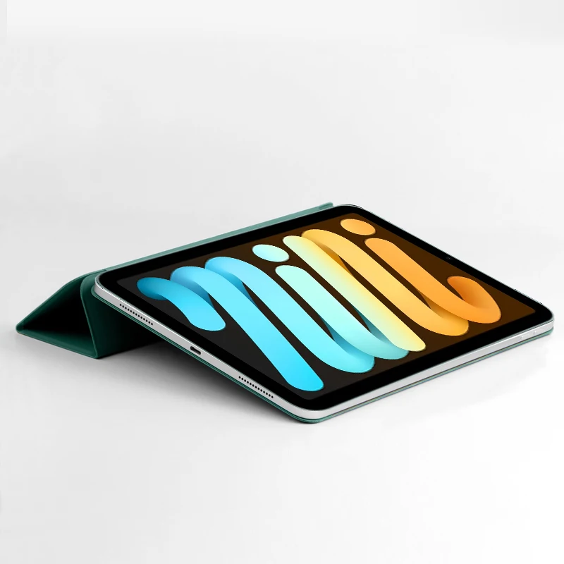 AJIUYU Smart Case For iPad Mini 7 (A17 Pro) Case 8.3" Magnetic Fold PU Leather Book Cover For iPad mini7 2024 mini6 Tablet Case