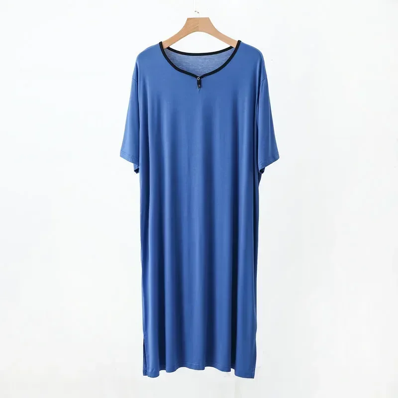 

Dress Camisolas Sleeve Modal Loose Thin Sleepwear Summer Short Pajama Nightgown Men's Men Night Homewear