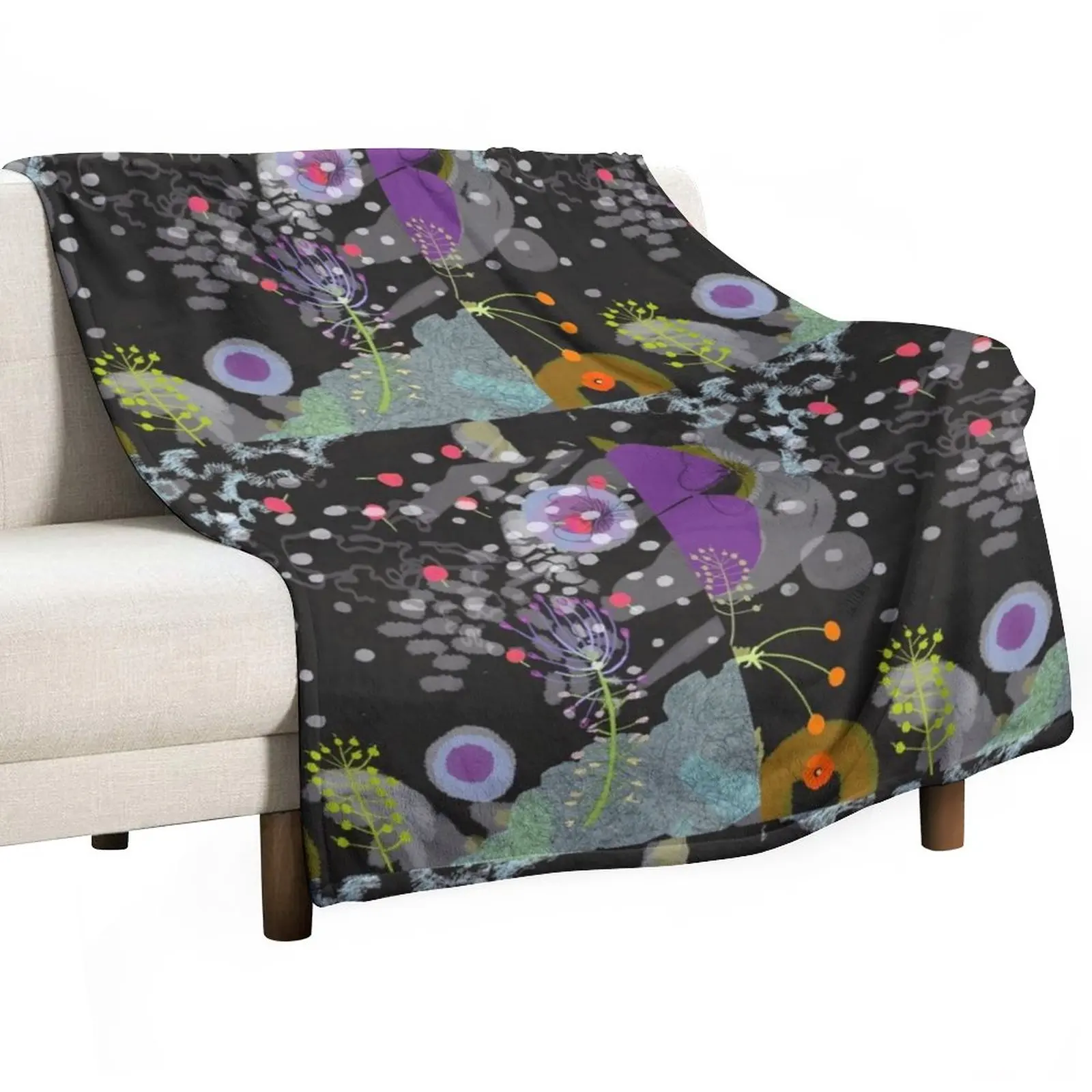 

New Flower and Snow Shadows Pattern Throw Blanket Flannel Fabric Blankets For Baby Thermal Blankets For Travel