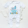 Personalised Easter Baby Romper Custom Name Infant Outfits Clothes Boy Girl Holiday Party Sleepsuit Cute Bunny Newborn Romper 3