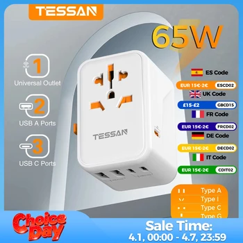 TESSAN 65W GaN Travel Adapter 1