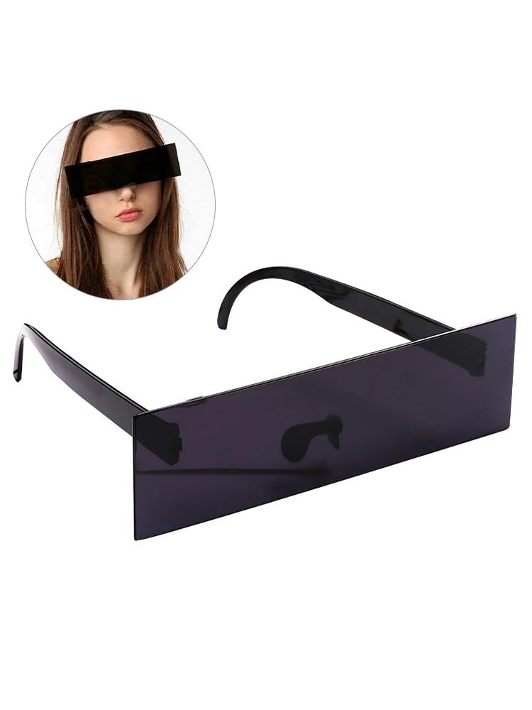 1Pc New Fancy Glasses Photobooth Props Censorship Black Eye Covered Bar Internet Sunglasses for Costume Xmas Party Cosplay
