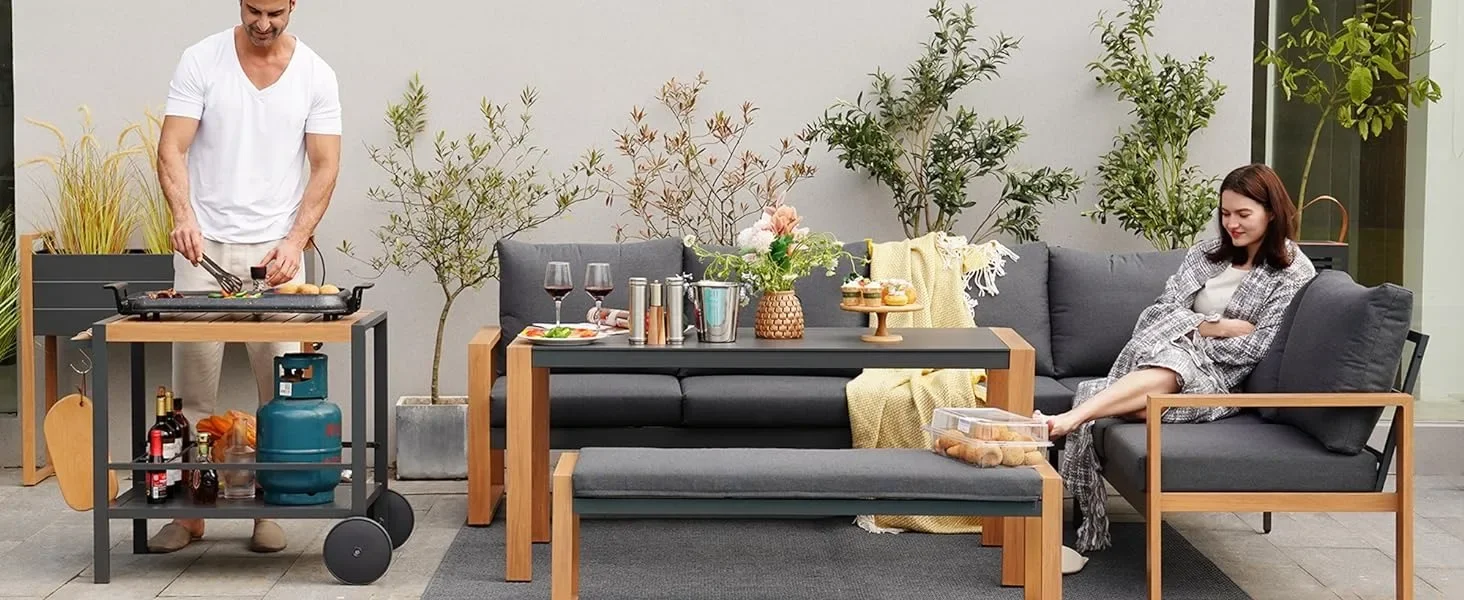 Grand patio Outdoor &amp;amp; Indoor Boden All-Aluminum Detachable Beverage Cart