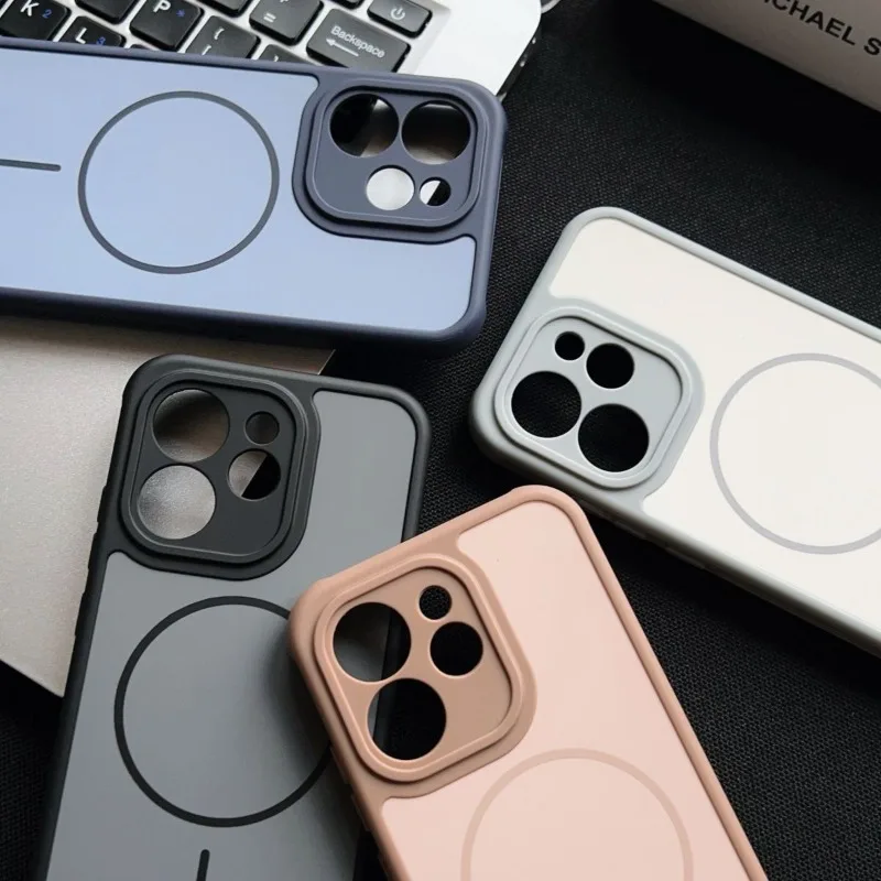 Stylish TPU Case with Skin-Friendly Feel, Magsafe Compatibility, and Shockproof Protection