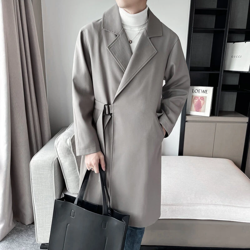 22メンズスリムフィット着用秋ファッション新しい服コートルーズオーバートレンドハンサムカジュアル防風プラスサイズs 2xl トレンチ Aliexpress