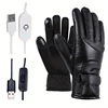 1 Pair USB Rechargeable Heated Hand Warmer Gloves Winter Warm Gloves Touch Screen Motorcycle Cycling Outdoor Hiking Gloves 6