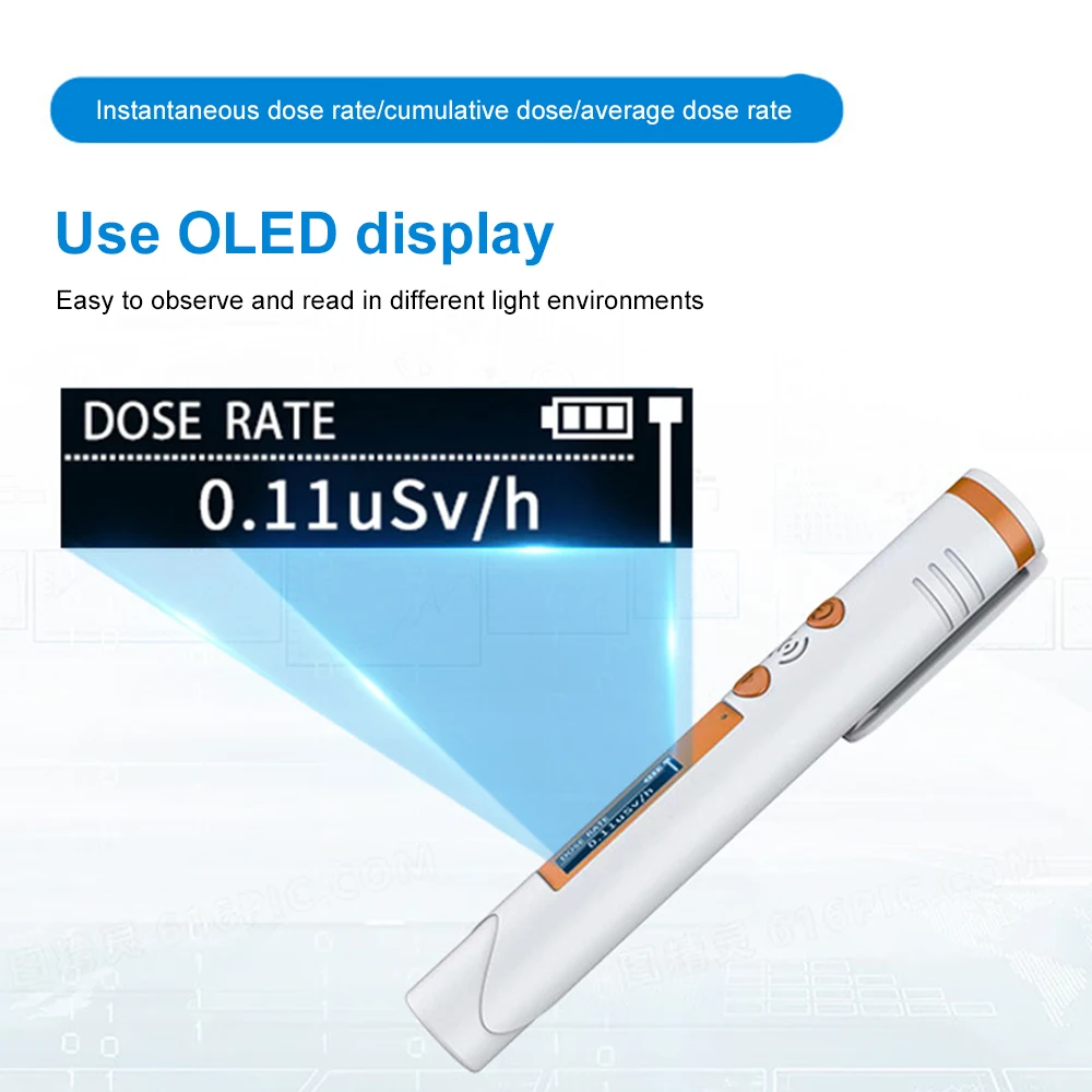 HFS-P3 Digital Geiger Counter Nuclear Radiation Detector OLED Display X-ray Beta Gamma Detector 0.05uSv-50mSv Dosimeter