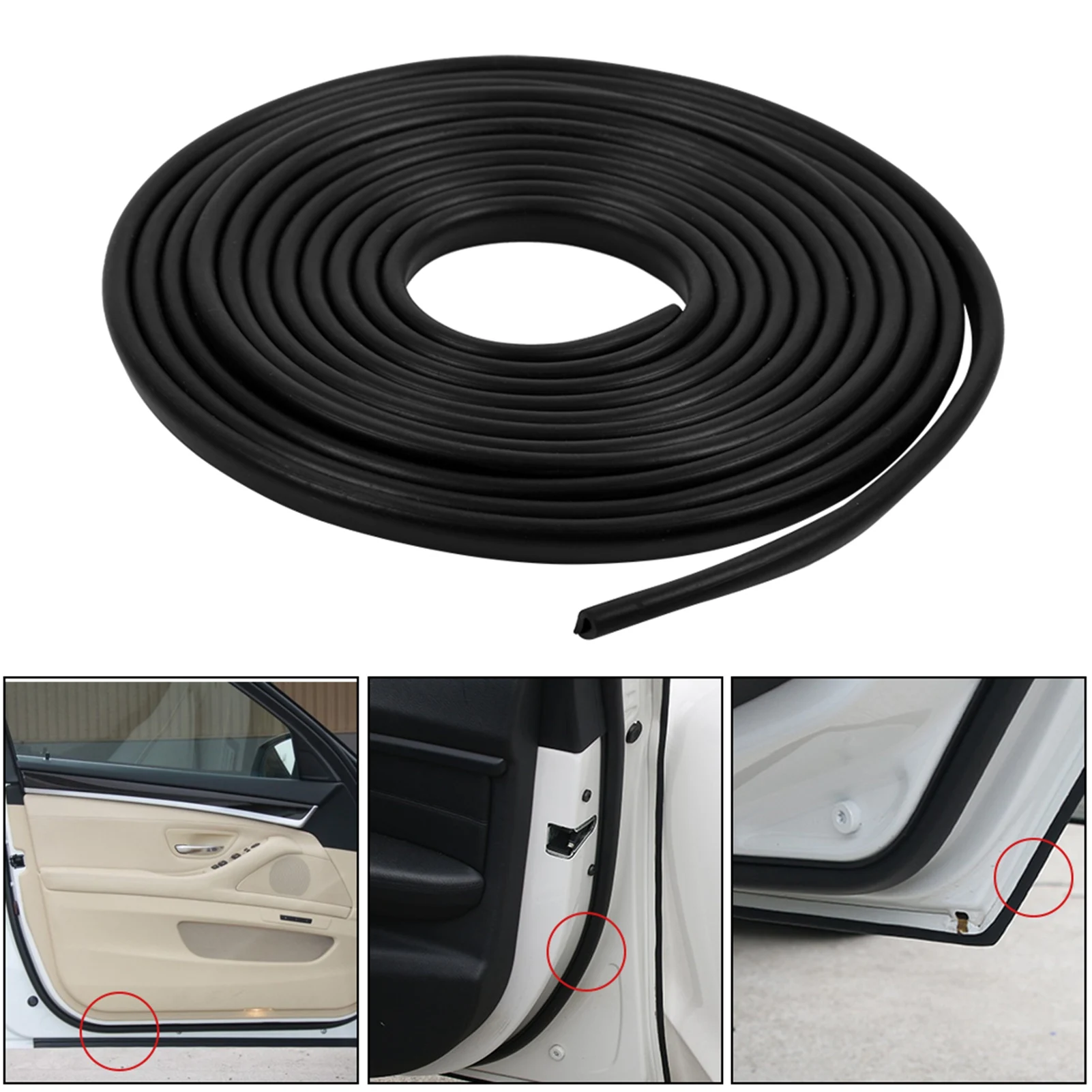 Car Door Guard Strip Car Door Moulding Trim 300cm Black Moulding Trim Anti Scratch Protector Edge Guard Rubber Strips