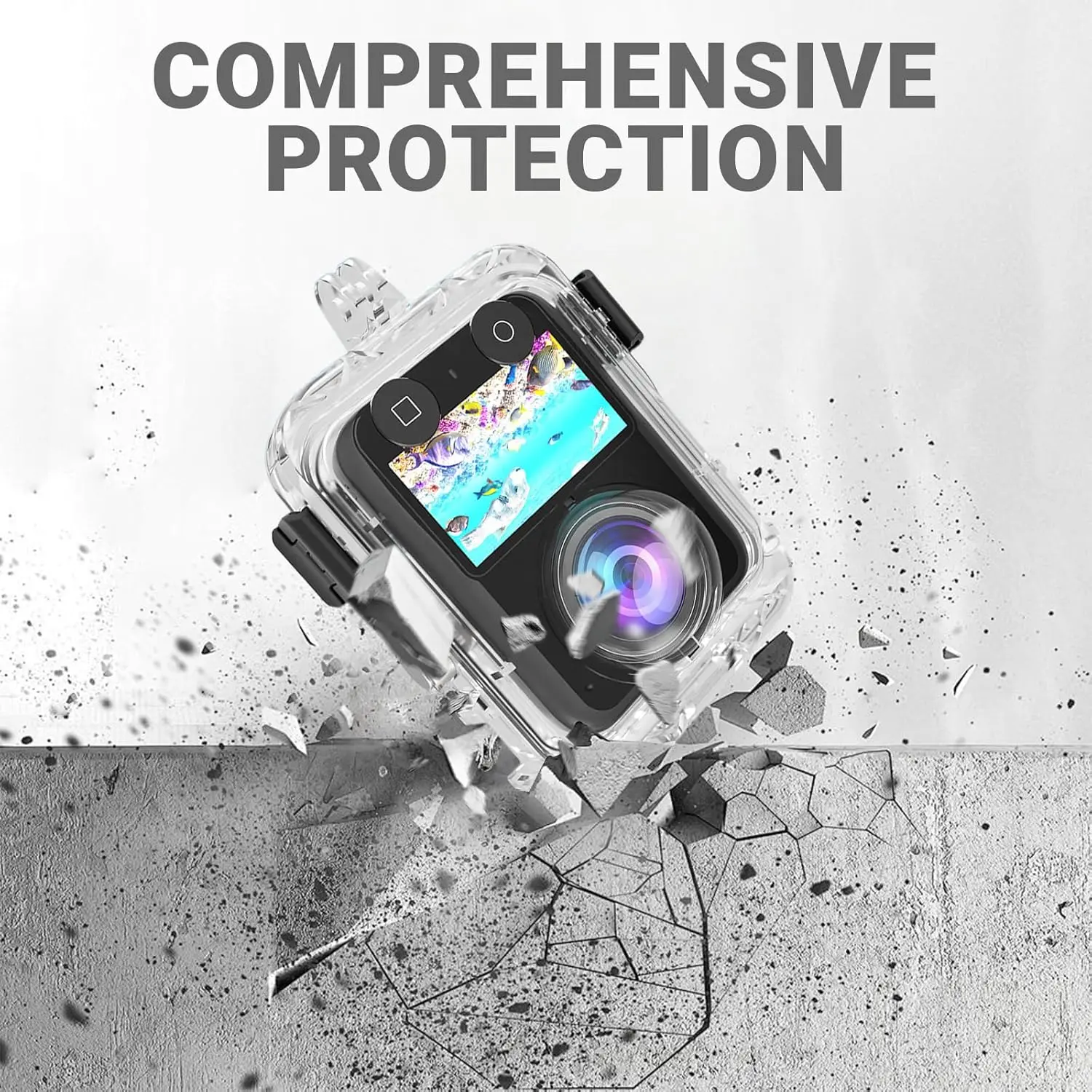 Für DJI Osmo 360 Unsichtbare Dive Fall Wasserdichte Gehäuse 40 M/130FT Unterwasser Tauchen Schutzhülle für DJI Osmo360 Zubehör – Detail 9