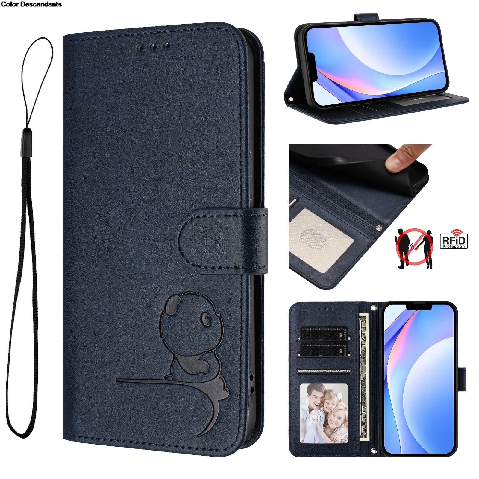 Premium Flip PU Leather Wallet Phone Case with Card Slot and Book Cover Design