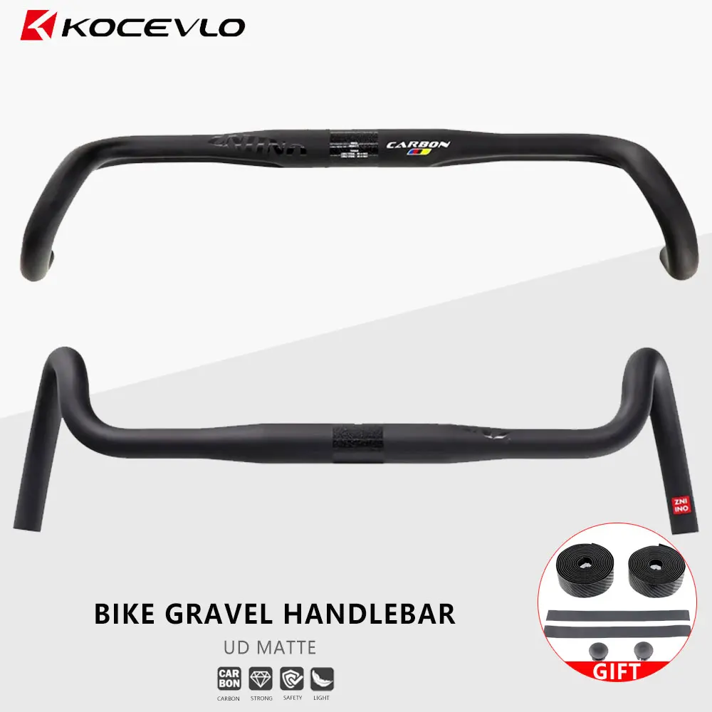 KOCEVLO design Carbon Gravel handlebar Big Flare Bar Cyclocross Road