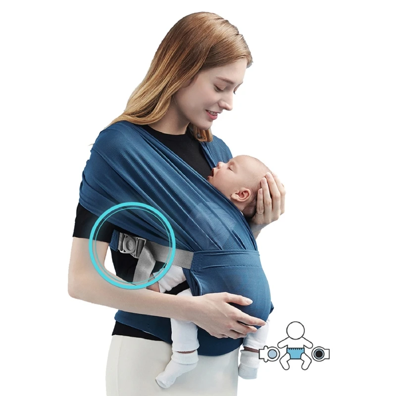 

Soft and Stretchy Baby Sling Wrap Front Facing for Carrier for Newborn Adjustable Baby Wrap for Carrier Bearing 33lbs Baby Sling