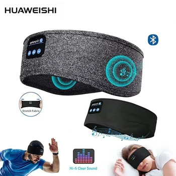 HUAWEISHI Auricolari Bluetooth 5.0 Sport Dormire Fascia Elastica Cuffie Senza Fili Musica Maschera per Gli Occhi Cuffie Senza Fili Fascia