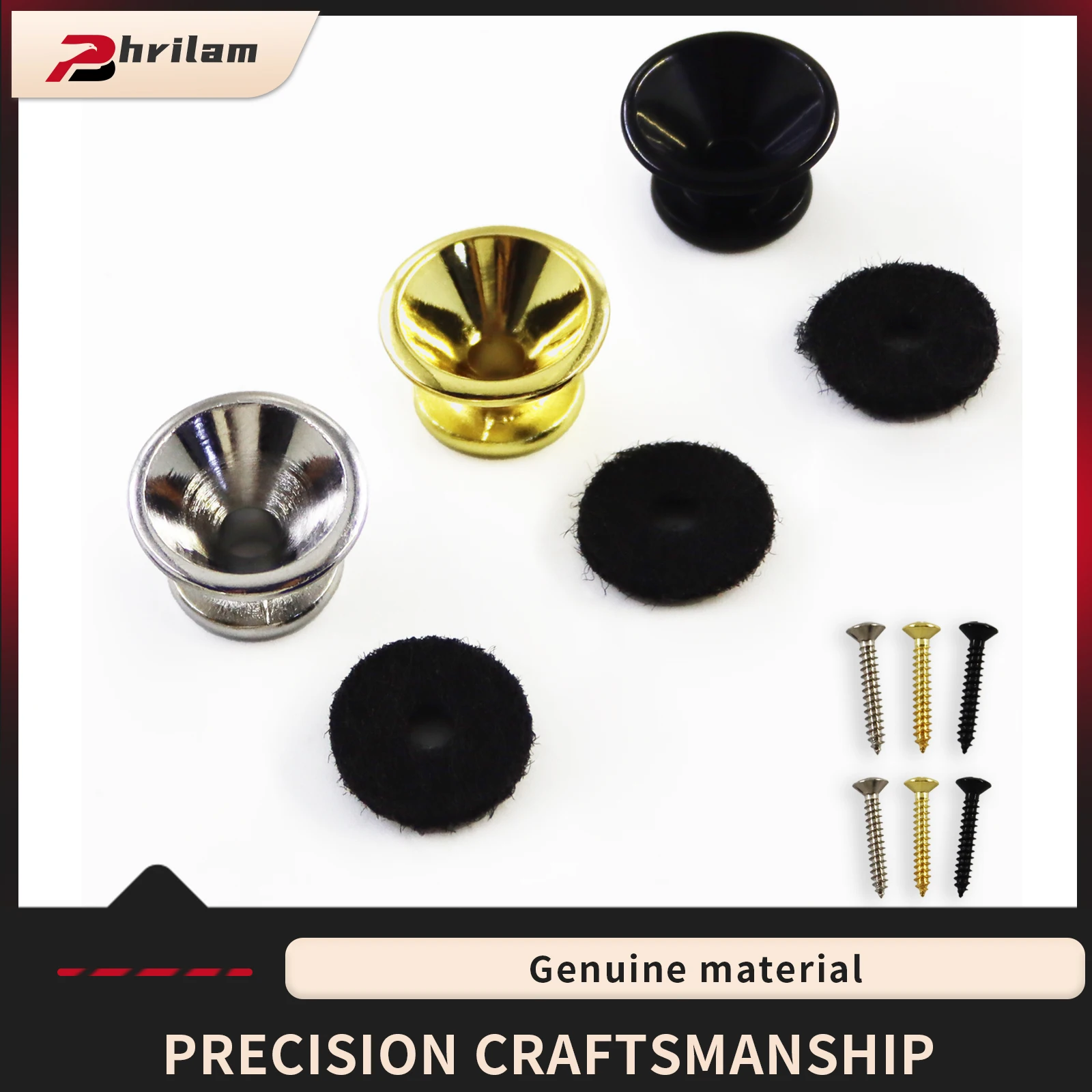 Guitar Strap Buttons Locks Pins End Screws Felt Pads Straplock Peg Acoustic Guitar