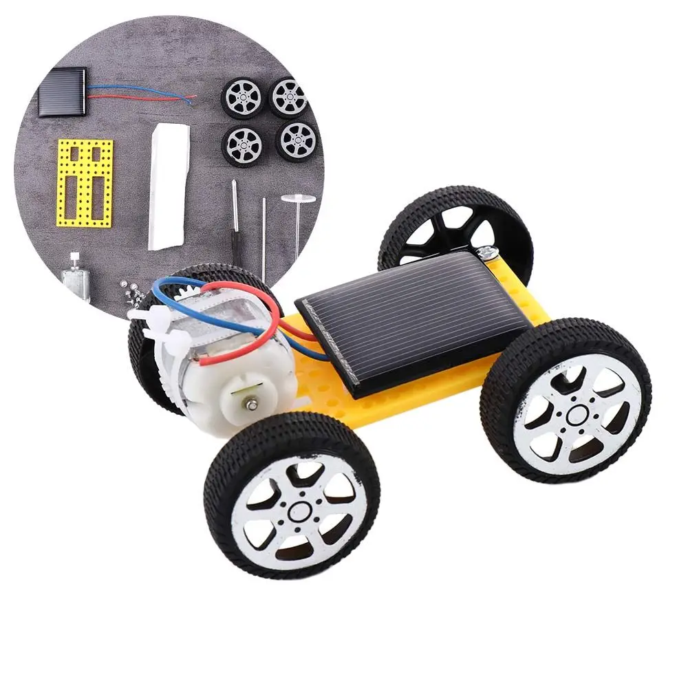 

Mini Children Educational Toys Solar Car Toys Energy Solar Powered Toy DIY Assembled Car Robot Kit Set