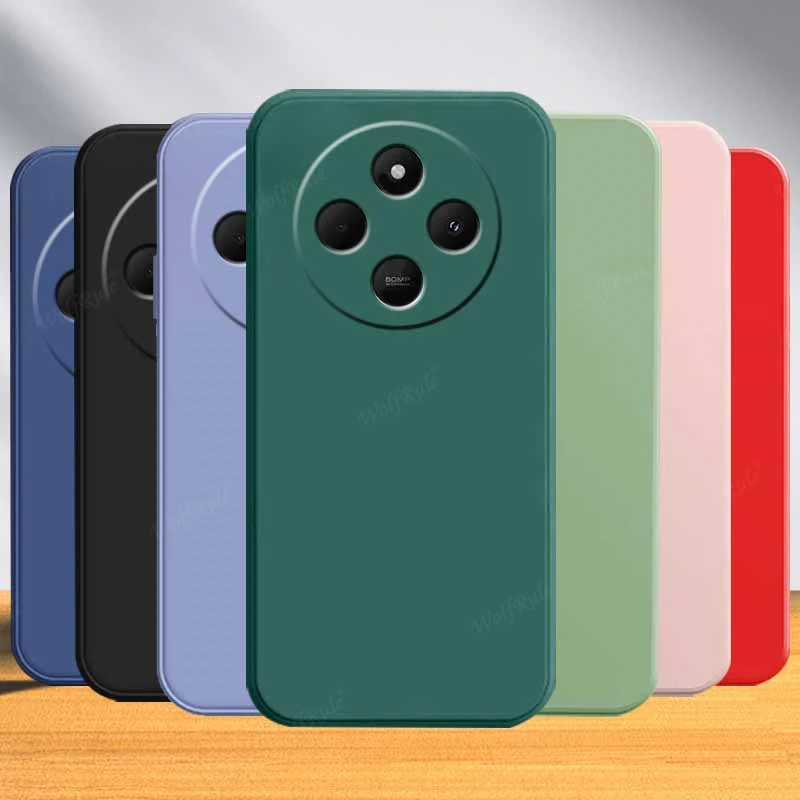 Custodia HFICY Per Xiaomi Redmi 14C – Silicone Trasparente Antiurbo Con Vetro Temperato