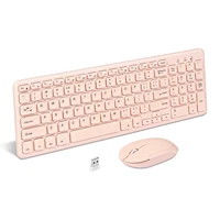 Fashion Wireless Keyboard and Mouse Combo Gamer Silent Keyboards Mouse Set Ultra Thin Office PC Ergonomic Gaming Pink Keypad - Image 3