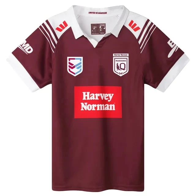 QLD Maroons  ,  Ʒ ̱۷,   ̸  ȣ ũ S--3XL, 2024