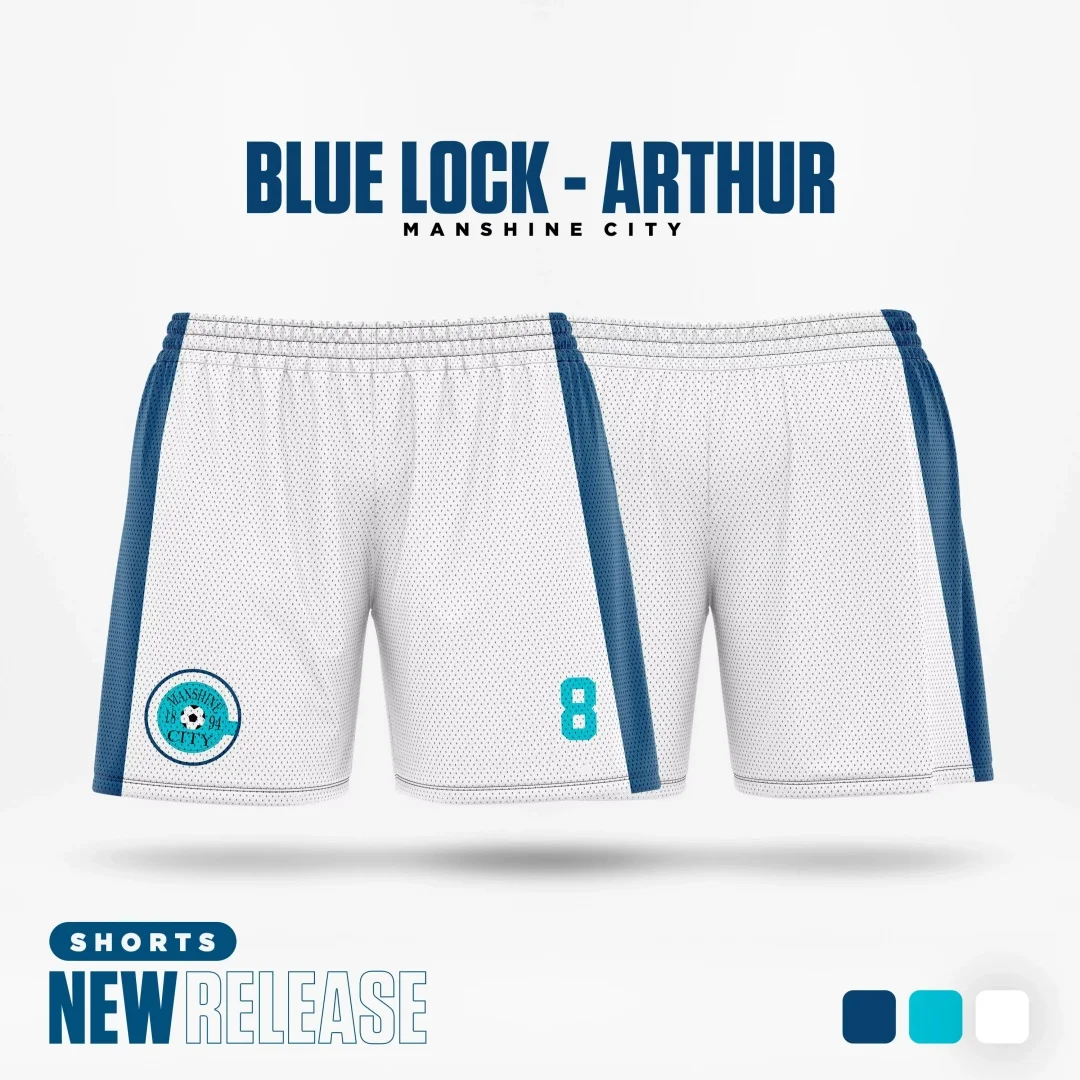 Blue Lock Manshine City White Cartoon Anime Jersey Men Shorts Summer Unisex New Fashion Women Short Pants Sport Kids Bottom 5