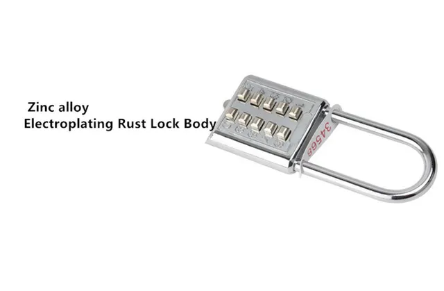 Large Size 5 Digit Silver Push Button Combination Padlock Padlock Number Luggage Travel Code Lock Travel Accessories 4
