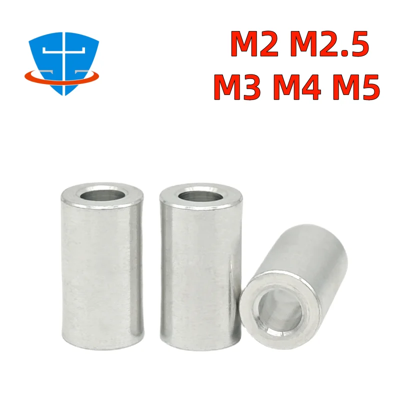 5/10pcs M2 M2.5 M3 M4 M5 Aluminum Alloy Bushing Gasket CNC sleeve Non-threaded Spacer For RC Model Part Length 2mm to 30mm aluminum alloy bushing